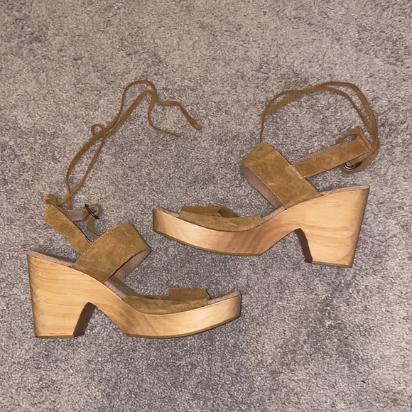 Free People dover clog sandals 41 womens shoes suede ankle strap heels 9.5 - Picture 5 of 16